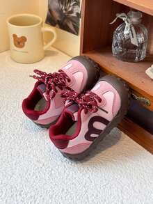 1双儿童休闲软底运动鞋，女童多功能跑步鞋，防滑，春秋季款 - 粉色 - 查看 3