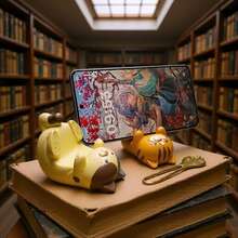 Cute Cat Figurine Phone Stand - Sturdy & Stylish Holder For Your Device - Multicolor - View 1