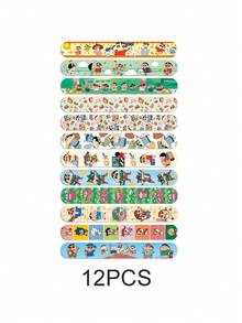 12/24pcs Cartoon Character Themed Snap Bracelets - Shin-Chan, Misae, Himawari, Hiroshi, Suitable For Birthday Party, Graduation Party, Decorations, Holiday Party, Small Gifts, Collectible Toys, DIY Set - Multicolor - View 9