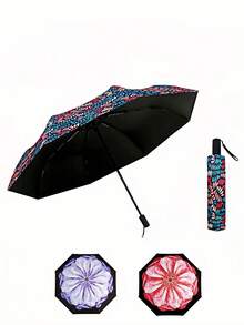 مظلة قابلة للطي محمولة ب- 8 عظام، مظلة شمسية سميكة مزخرفة بالزهور، حماية من الأشعة فوق البنفسجية، قوية وخفيفة للسفر، ضرورية للأعياد والعطلات والمدرسة والتخييم والشاطئ، مناسبة للربيع والصيف، هدايا لوصيفات العروس، ديكور غرفة النوم، للرجال والنساء، العطلات، يوم المرأة، ضروريات السفر، هدايا الزفاف، Y2K، غرفة النوم، إكسسوارات السيارات للنساء، ديكور المطبخ، أشياء جميلة - متعدد الألوان - مشاهدة 2
