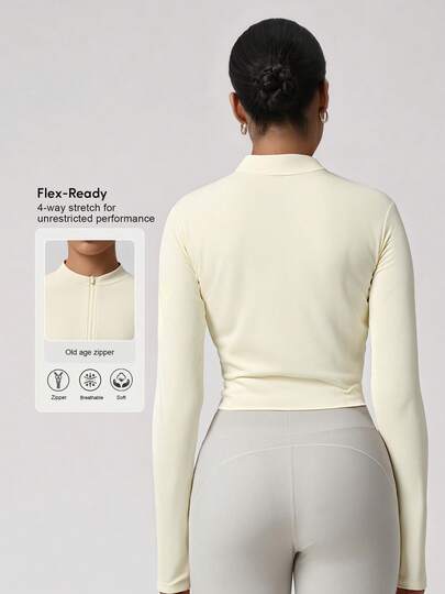 Sodalemon 女士全拉链运动外套，长袖户外训练运动外套，带拇指孔，休闲跑步瑜伽运动服