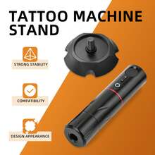 Black PLA Lightweight Storage Ink Cartridge Pen-Style Motor Tattoo Machine Wireless Pen Desk Fixed Base Vertical Display Tattoo Machine Rack