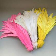 20pcs 25-45cm Wholesale Artificial Rooster Feathers For Headpiece, Wedding Dress DIY, Home Decor Accessories - Multicolor - View 3