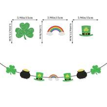1套/2套三叶草字母横幅悬挂螺旋装饰，三叶草悬挂螺旋装饰，爱尔兰装饰，家居派对礼品用品 - 彩色 - 查看 9