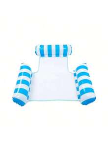 1pc Inflatable Pool Float, 4-In-1 Pool Hammock, Mesh Bottom, Triple Tube Design, Durable PVC Material, Portable Floating Chair Bed, Suitable For Adults, For Pool, Hot Tub, Lake, Beach, Enjoy Pool Leisure Time | Vibrant Color Pool Float | Comfortable Mesh Bottom Adult Pool Float