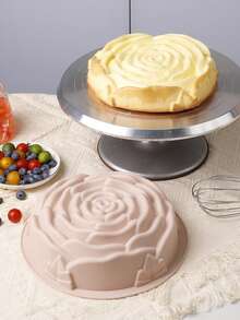 1个创意硅胶玫瑰花蛋糕模具，不粘易脱模烘焙工具，适用于软糖、巧克力、橡皮糖、饼干、果冻、布丁、蛋糕、冰块、肥皂等（粉色、灰色），是母亲节、妇女节、派对、节日、餐厅、餐车、面包店、情人节派对、家居装饰、家居礼品的理想之选。 - 彩色 - 查看 3