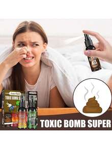 1个随机Jue-Fish臭臭玩具，气味有便便味、地狱味、炸弹味，趣味恶作剧喷雾，搞笑礼物，臭臭玩具，使用前请摇晃均匀，以免失去香味。 - 彩色 - 查看 4