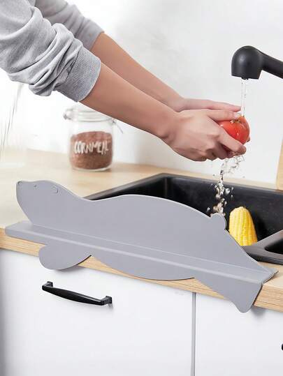 흡착판이 있는 실리콘 스플래시 가드, 미끄럼 방지 주방 싱크대 스플래시 배플, 욕실 욕조에 적합, 주방, 욕실 및 조리대에 필수 액세서리