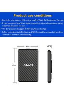 Đầu phát đa phương tiện thông minh XUDA Android 14 mới, hỗ trợ CarPlay và Android Auto không dây, bộ xử lý lõi tứ, RAM 4GB + ROM 32GB, cắm là chạy, tích hợp sẵn ứng dụng, hỗ trợ 98% CarPlay hoặc Android Auto có dây của các nhà sản xuất thiết bị gốc. - A - Xem 2