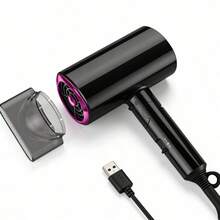 Foldable Hair Dryer, Student Dormitory Hot And Cold Constant Temperature Hair Dryer, Portable High Wind Speed Blower For Home Use - Grey - View 9