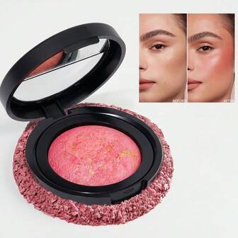  K'APEINE บลัชออนเนื้อฝุ่นอบลายหินอ่อน - บลัชออนสีชมพูชิมเมอร์โกลว์ | บลัชออนสีสวยติดทนนาน เกลี่ยง่าย | บลัชออนสีโรสโกลด์โทนอบอุ่น สำหรับผิวขาว/ผิวปานกลาง/ผิวเข้ม | เมคอัพแก้มเปล่งประกายตลอดวัน สำหรับลุคประจำวัน, ออกเดท & ปาร์ตี้