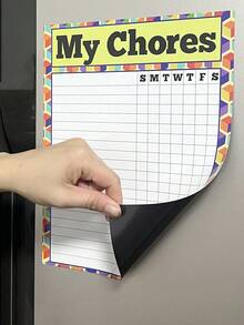 1pc/Erasable Monthly And Weekly Planning Magnetic Calendar Stickers, Whiteboard Soft Magnetic Note Stickers, Message Boards, Fridge Magnets. - Multicolor - View 4