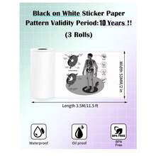 T02 白色不干胶热敏贴纸，兼容 T02/M02 迷你热敏打印机，适用于笔记清单贴纸和剪贴簿。 - 彩色 - 查看 4