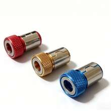 1/3/6件套通用磁性螺丝环钻头套装，1/4英寸接口，金属磁性螺丝刀头，可拆卸六角柄，合金电磁环钻头，防滑磁铁，适用于钻头（颜色随机） - 彩色 - 查看 13