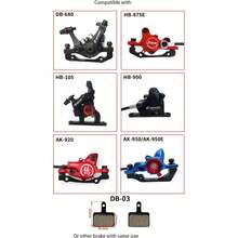 Juego de pastillas de freno de disco para bicicleta de alto rendimiento con pasadores y resortes de repuesto - Resistente al desgaste y silencioso - Multicolor - Ver 7