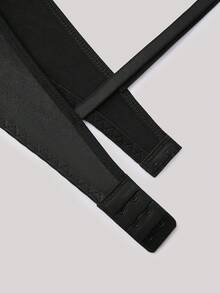 2 件女士黑色刺绣蕾丝性感内衣套装，半透明设计俏皮可爱文胸和内裤，圣诞节和万圣节礼物