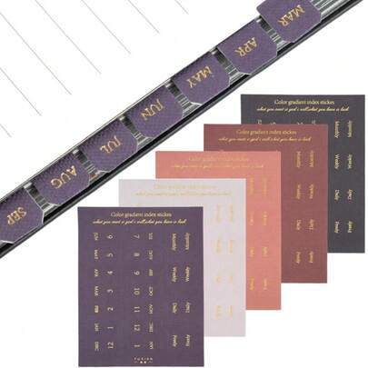 10 zelfklevende maandplannerstickers - scheurvaste kalenderlabels met nummers 1-12, geschikt voor planners, bullet journals, school- en kantoororganisatie - geen lijm nodig, indextabs