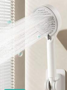 12cm Large Panel Cream Texture Handheld Shower Head With Booster, Toilet Bidet Sprayer Set, High Pressure Adjustable Bidet Sprayer Hose & Base For Bathroom Cleaning & Washing