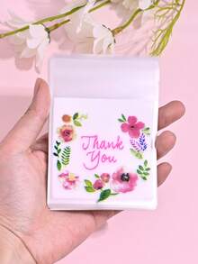 100pcs Minimalist "Thank You" Letter Print Drawstring Pouches, 7*10cm Jewelry Earrings Storage Bag For Parties And Home Use - Multicolor - View 5