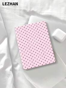 1个可爱粉棕波点艺术设计平板电脑保护套，兼容iPad（A16）11英寸第11代（2023年款）、iPad第9/10代10.9英寸、Galaxy Tab S6 Lite 10.4英寸，防摔，带笔槽，支持睡眠/唤醒功能，圣诞节、万圣节、浪漫礼物 - 彩色 - 查看 5