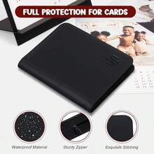 YY   Binder 4 Pocket HYMENEX Top Loader Card Binder Holds 112  Cards For Trading Sports Cards - Black - Black - View 2