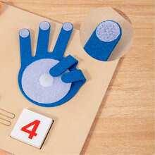 1pc Wooden Finger Math Early Learning Toy, With Number Blocks And Arithmetic Cards, Educational Math Tool For Children Aged 3+ - Multicolor - View 5