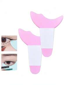 2个硅胶睫毛保护帽，适合初学者。它们可以作为辅助工具，用于在眼周涂抹眼线和睫毛膏，还配有柔软的新月形硅胶眼妆模板。 - 彩色 - 查看 5