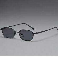 Narrow Frame Square Retro Fashion Glasses, Suitable For Daily Wear