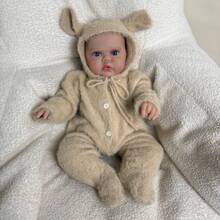 19英寸重生娃娃PICKLE，新生儿尺寸，3D皮肤，手工精细皮肤彩绘，可见血管 - 駝色 - 查看 7