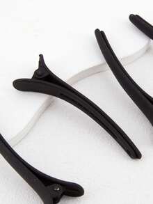 8个/包 纯色 8厘米哑光ABS塑料休闲发夹，适合日常佩戴，头部饰品，女士发饰 - 彩色 - 查看 4