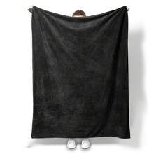 1PC Black Simple Flannel Blanket - Exquisite Design, Suitable For All Seasons, Nap, Office, Sofa, Car - Great Gift Choice, Durable Edges, Fun Shape, Small Throw Blanket - Multicolor - View 12