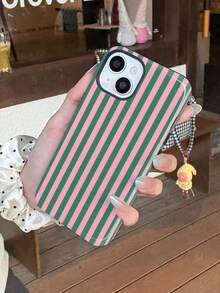 1pc Minimalist Artistic Colorful Striped Pattern Glossy 2-In-1 Phiên Film Hard Phone Case Compatible With Samsung/Compatible With IPhone 11/12/13/14/15/16/17 Pro Max - Multicolor - View 3