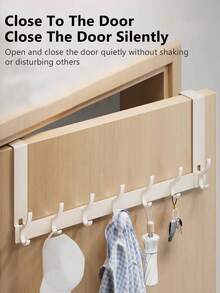 Over The Door Hook, No Drilling Required, Designer Hook, Non-Damaging Hanging Over The Door Hook, Tool-Free Hook For Living Space Decoration, Storage, Perfect For Hanging Towels, Clothes, Hats, Purses And Robes - Strong Load-Bearing Capacity