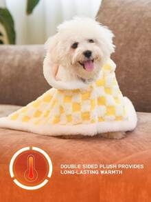 Soft Fleece Pet Jacket & Cape - Adjustable Winter Warm Dog Coat Cat Poncho For Small Medium Pets Up To 25lbs, Cozy Thermal Outerwear For Fall Winter - Pink - View 4