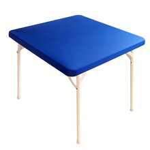 Cocktail Elastic Square Tablecloth Fitted Spandex Stretch Square Table Covers Blue Table Topper 36x36 Inch,36inchx36inch(Square),Blue - Blue - View 3