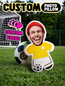 1pc Customized Face Pillow, Unisex, Customizable Photo Pillow, Mini Photo Pillow, Personalized Body Pillow, Funny Face Pillow, Unique Shaped Pillow, Customized Photo Pillow, Customized Image Pillow, 3D Portrait Pillow, Face Pillow, Couple Birthday Gift, Wedding Gift, Anniversary Gift, Father's Day Gift - sportswear - View 11