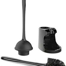 MR.SIGA Combo de mbolo de Inodoro y Cepillo para Polvo para Limpieza de bao, Negro, 1 Juego - negro1 - Ver 5