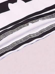 Girls' Shirt Dress Set, Birthday Party Outfit - Black and White - View 6