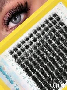 Queenice 220/132pcs Eyelashes, 40D&80D G01 Mixed Set, Single Tray Multiple Styles, More Quantity More Affordable, 0.07mm D Curl Realistic & Natural Lashes, Easy For Beginners, Essential For Daily DIY Makeup, Parties, Weddings And Holidays - 彩色 - 查看 11