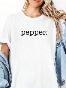 Matching-Halloween-Salt-And-PEPPER-Costume-For-Couples-T-Shirt - White 2 - View 1