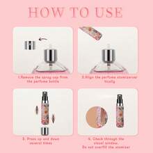 1pc 5ml Portable Mini Refillable Perfume Atomizer Keychain, Travel Size Spray Bottle Accessories For Women Girls, Mom Gifts Vacation Summer Travel Essentials-Pink Butterfly - Pink Butterfly - 查看 9