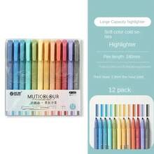 Bút dạ quang hai đầu Morandi Retro, bút vẽ màu Kawaii, bút dạ quang màu pastel, bút huỳnh quang, đồ dùng văn phòng phẩm dễ thương cho sổ kế hoạch và năm học mới. - Morandi Retro - Xem 11