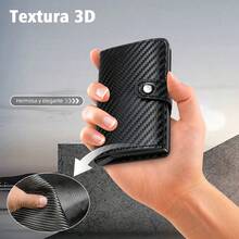 TendenciaCartera De Hombre Con Tarjetero De Aluminio Protección RfidCalidad premium - Marrón claro - Ver 3