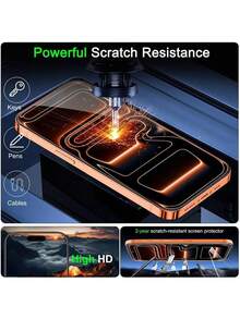 5pcs Tempered Glass Compatible With IPhone17 16 14 11 12 13 15 Pro Max Mini Screen Rotector Glass Waterproof Shockproof Anti-Fall Anti-Fall Scratch Resistant Anti-Fingerprint Full Cover