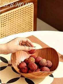 1 Set Luxury Asymmetrical Triangle Shaped Wooden Tray, Suitable For Snacks, Candies, Dried Fruits, Easy To Clean - Multicolor - View 6