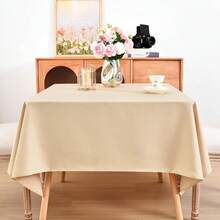 Eeivs Square Tablecloth 52 X 52 Inch Washable Polyester Table Cloth Solid Beige Heavy Duty Fabric Table Cover Daily Use For Dining Home Kitchen Party Wedding,Beige52inchx52inchSquare - Beige52inchx52inchSquare - View 3