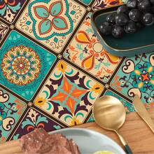 1PC Bohemian-Style Table Runner, Vintage Seasonal Tablecloth Suitable For Parties, Kitchen, Dining Room, Coffee Table, Bedroom, Vanity, Indoor And Outdoor Use. - Multicolor - View 4