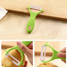 1/4pcs Ceramic Peeler - Multi-Functional Fruit & Vegetable Peeler With Ergonomic Handle, Sharp Rust-Resistant Kitchen Tool Compatible With Apples, Potatoes, Carrots, Cucumbers - Perfect For Home Cooking & Baking, Vegetable Peeler, Sleek Kitchenware, Smooth Finish, Potato Peeler, Fruit And Vegetable Peeler - Green Ceramic Planer - View 7
