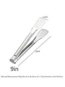 1个7英寸不锈钢自助餐夹，适用于盛放食物、派对小吃、沙拉、开胃菜、烧烤、烹饪牛排、面包和蛋糕，适用于家庭厨房、酒店餐厅、露营等场合。 - 彩色 - 查看 13