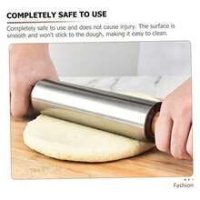 CYPNKichvoe Rodillo De Acero Inoxidable Para Amasar Masa De Pizza Pan Y Repostería Herramienta De Cocina Antiadherente Y Ergonómica De 17.08 Pulgadas Para Hornear FácilFashion - 222567910 - Ver 4